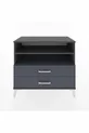 Commode Hyperion 2 étagères 2 tiroirs Anthracite-Anthracite