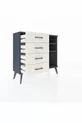 Commode Arges 2 étagères 4 tiroirs Anthracite-Anthracite/Pierre de lune