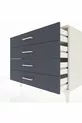 Commode Kronos 4 tiroirs Pierre de lune-Anthracite