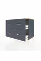 Commode Hyperion 4 tiroirs Anthracite-Sapin/Anthracite
