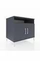 Commode Kronos 2 étagères 2 portes Anthracite-Anthracite