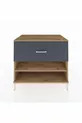 Commode Kronos à une étagère et un tiroir, pin-anthracite