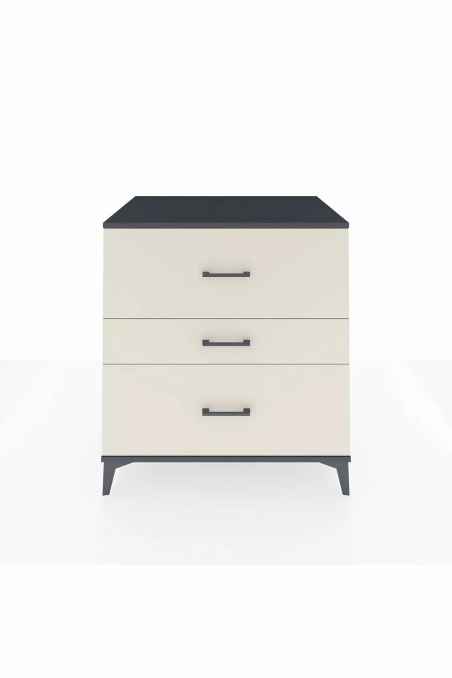 Commode Kronos 3 tiroirs Anthracite-Pierre de lune