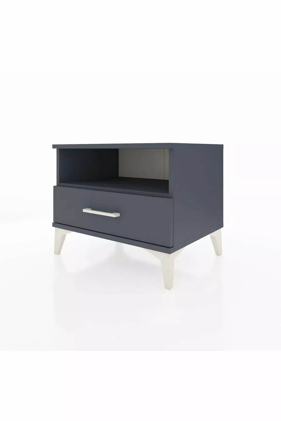Commode Hyperion à une étagère et un tiroir Anthracite-Anthracite