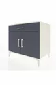 Kronos Commode avec une étagère, un tiroir et deux portes, Pierre de Lune-Anthracite