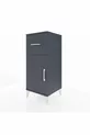 Commode Hyperion avec une étagère, un tiroir et une porte, Anthracite-Anthracite