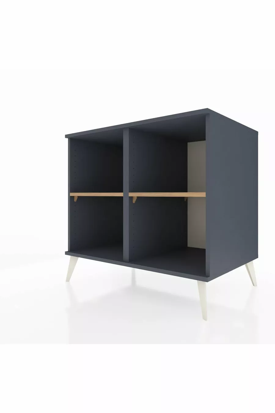 Commode Kronos 2 étagères Anthracite-Anthracite/Sapin