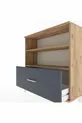 Commode Arges 2 étagères 1 tiroir Pin-Anthracite