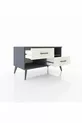 Commode Hyperion à une étagère et deux tiroirs Anthracite-Anthracite/Mer de pierre