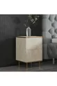Table de chevet Kozan Travertin Or