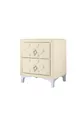 Table de chevet Ruby Silver, 2 tiroirs