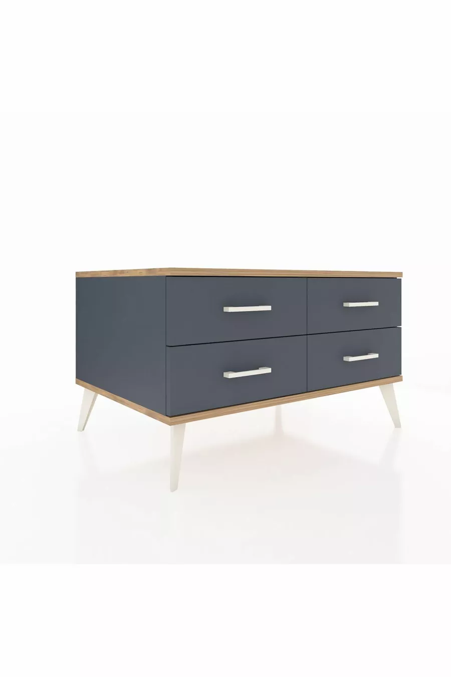 Commode Kronos 4 étagères Anthracite-Sapin/Anthracite