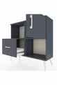 Commode Arges 2 étagères, 1 tiroir, 1 porte, Anthracite-Anthracite