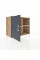Commode Hyperion 2 étagères avec 1 porte Pin-Anthracite/Pierre de lune