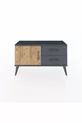 Commode Arges à une étagère, 2 tiroirs et une porte, Anthracite-Sapin/Anthracite