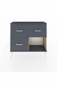 Commode Arges 3 tiroirs Pin-Anthracite