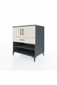 Commode Kronos avec 3 étagères, 1 tiroir et 2 portes, Anthracite-Pierre de lune