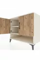 Commode Kronos 2 étagères 2 portes Pierre de Lune-Pin