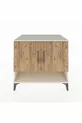 Commode Kronos 2 étagères 2 portes Pierre de Lune-Pin