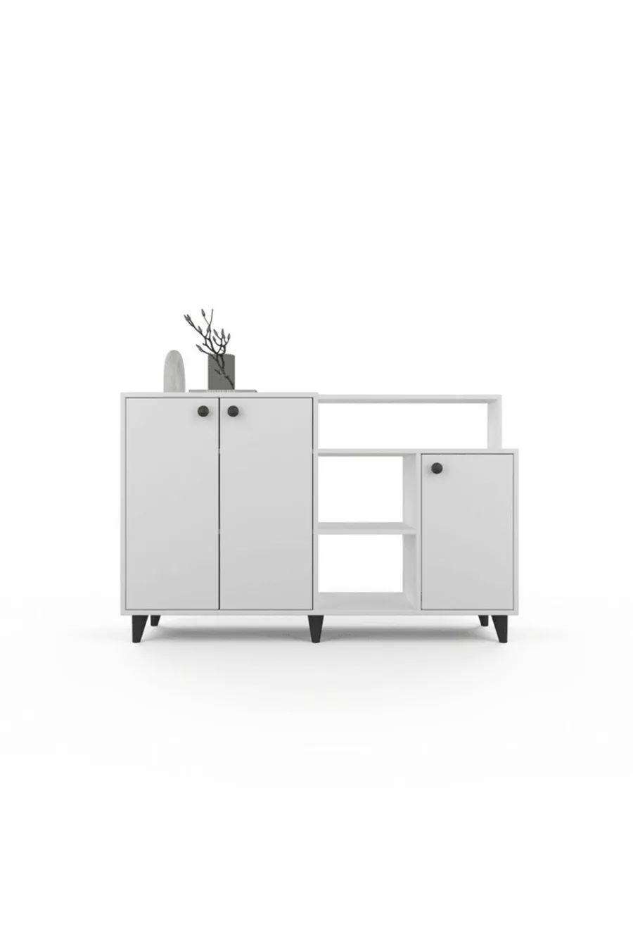 Commode / Console Siena - Blanc - 4 Portes