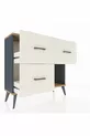 Commode Arges 3 tiroirs Anthracite-Sapin/Pierre de Lune