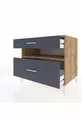 Commode Kronos à une étagère et 2 tiroirs Pin-Anthracite