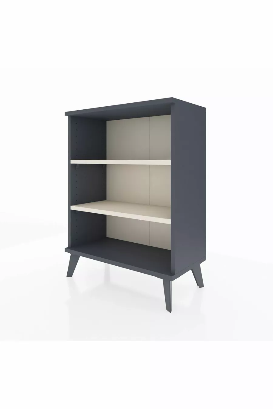 Chevet Arges à 2 étagères Anthracite-Aigue-marine
