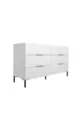 Commode Oryana à 6 tiroirs - Blanc Lac Mat cm