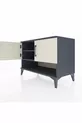 Commode Hyperion 2 étagères 2 portes Anthracite-Pierre de lave