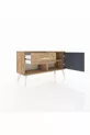Commode Arges avec une étagère, un tiroir et une porte, pin-anthracite/pin
