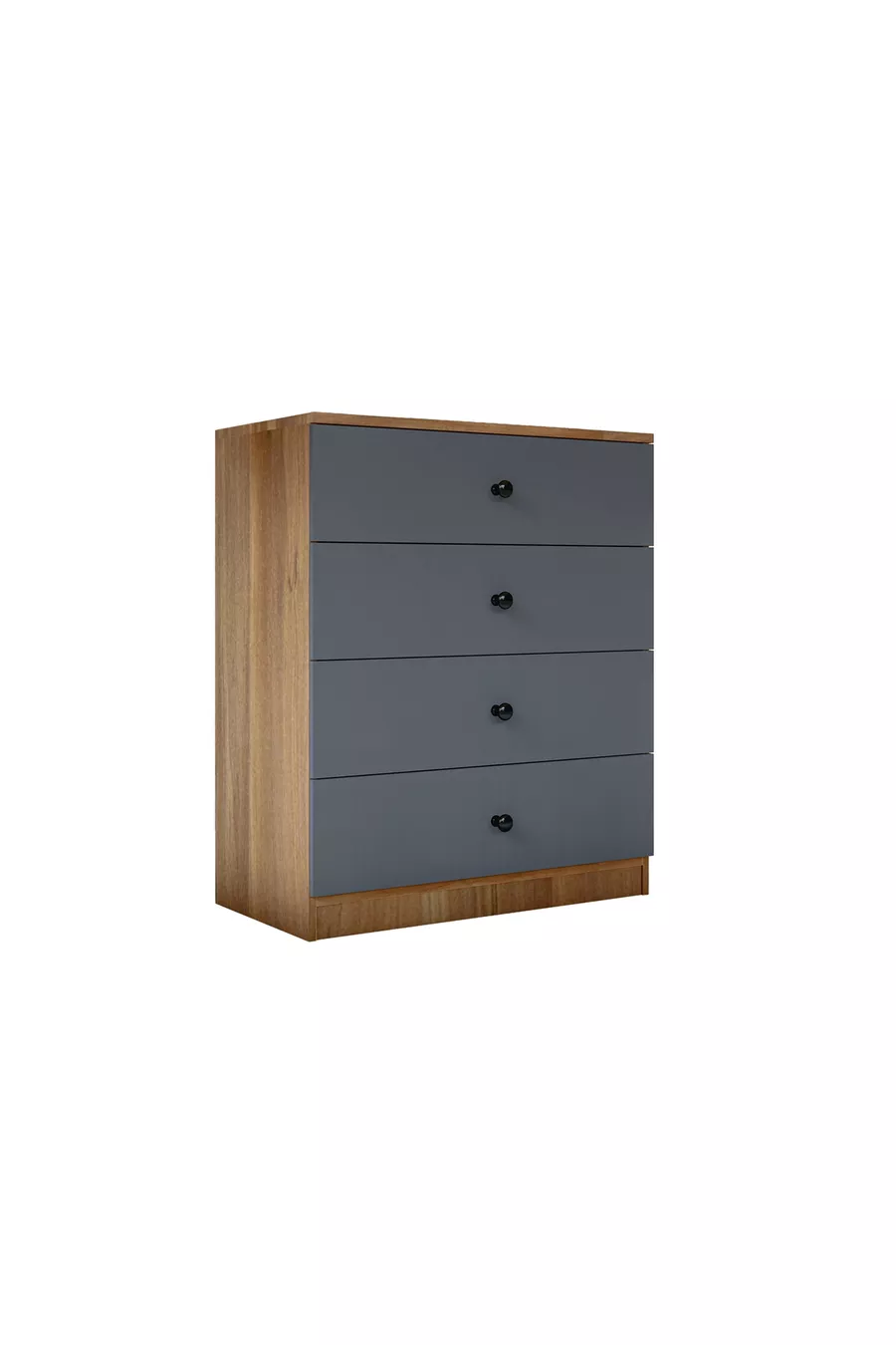 COMMODE ALMİNA, 4 TIROIRS, NOYER GRIS