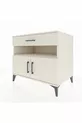 Commode Kronos avec 2 étagères, 1 tiroir et 2 portes, Pierre de Lune-Pierres de Lune