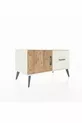 Commode Hyperion avec une étagère, un tiroir et une porte, coloris Pierre de Lune/Pin