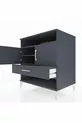 Commode Kronos avec 3 étagères, 1 tiroir et 2 portes, Anthracite-Anthracite