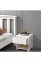 Table de chevet blanche en MDF sans rail