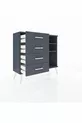 Commode Arges 2 étagères 4 tiroirs Anthracite-Anthracite