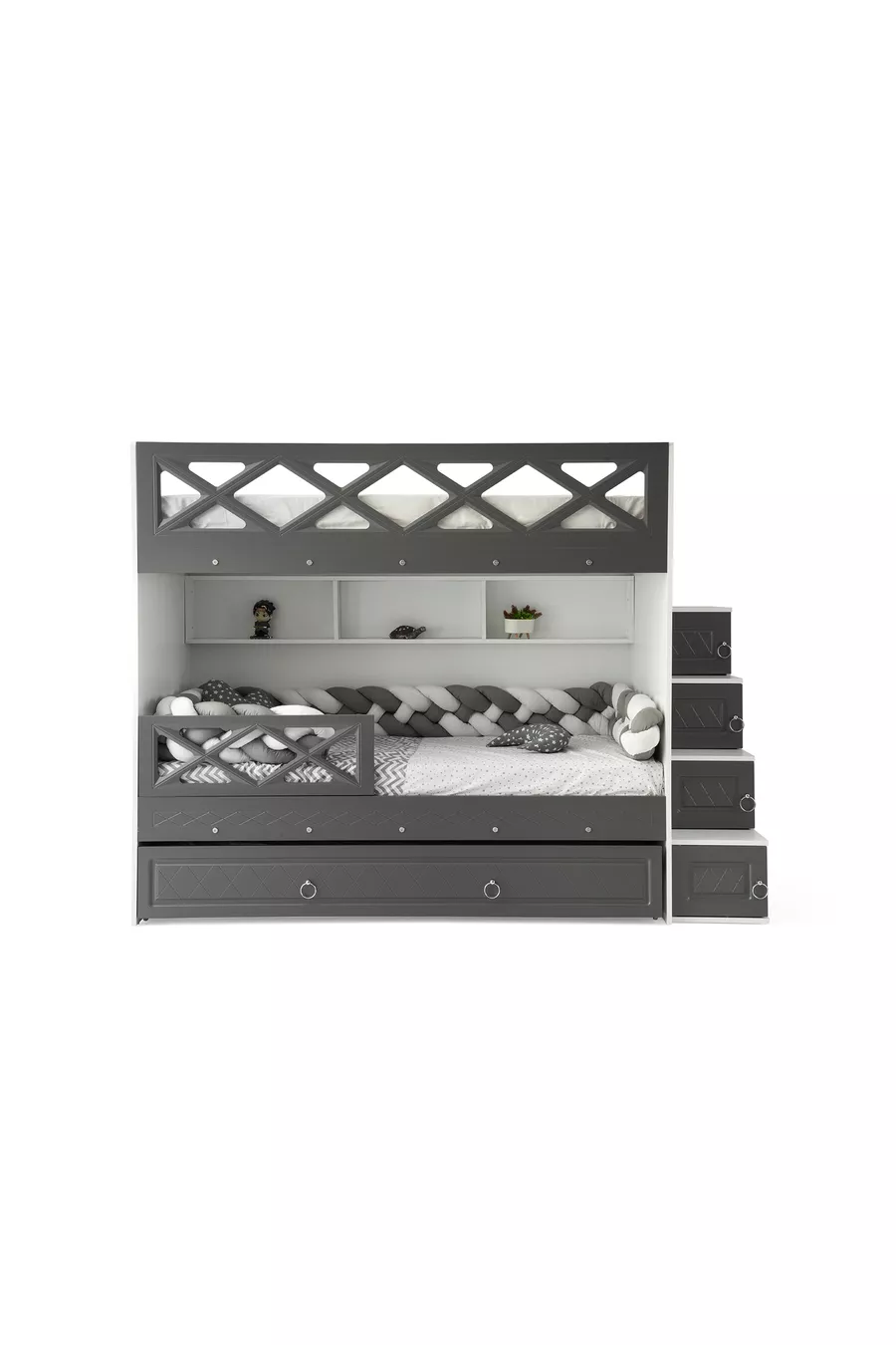 Mars Ranza / 2 lits superposés avec ressorts en bambou inclus / % MDF