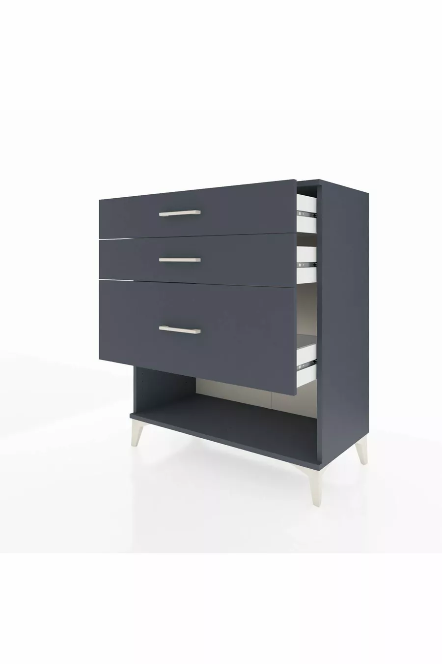 Commode Hyperion 3 tiroirs Anthracite-Anthracite