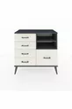 Commode Hyperion 2 étagères 5 tiroirs Anthracite-Anthracite/Pierre de lune