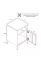 Pera Commode Étagères Ouvertes, 5 x x cm - Couleur Argent - Peinture Effet