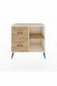 Commode Hyperion à une étagère et 2 tiroirs Aigue-marine-Pin