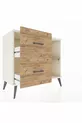 Commode Hyperion à une étagère et 2 tiroirs Aigue-marine-Pin