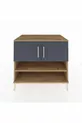 Commode Kronos 3 étagères 2 portes Pin-Anthracite