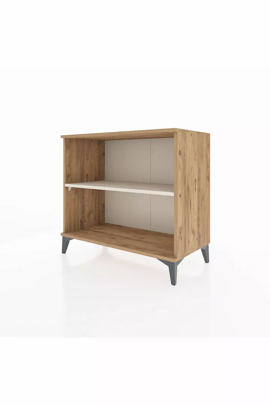 Commode Hyperion à une étagère en pin-pierre de lune