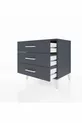 Chevet Hyperion 3 tiroirs Anthracite-Anthracite