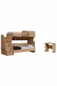 Lits superposés, Lit Aura Ranza avec table et 2 matelas Comfort