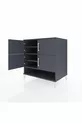 Commode Kronos 4 étagères 4 portes Anthracite-Anthracite