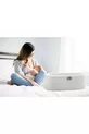 Berceau latéral pour bébé Anne, support doré, panier blanc