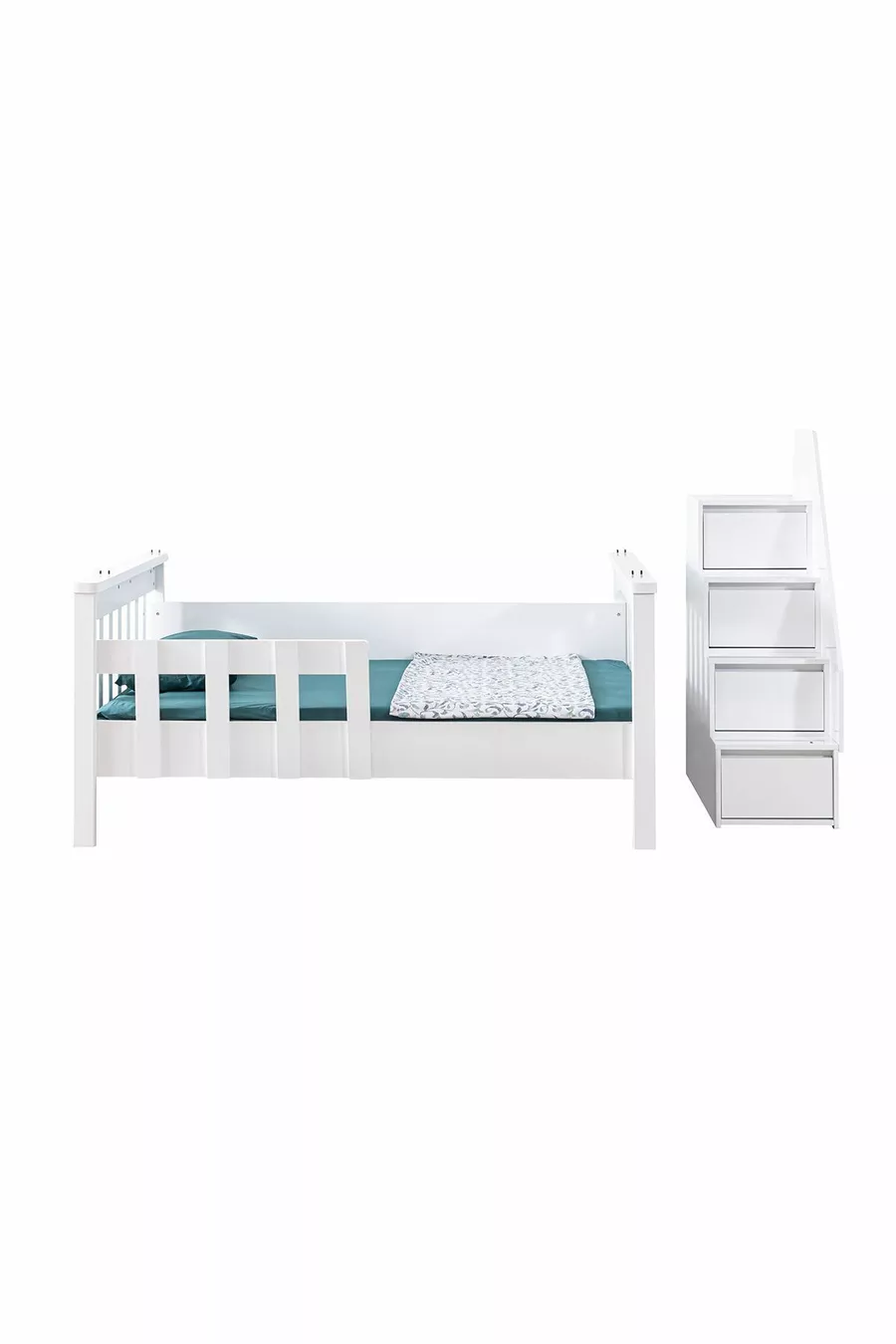 Lit superposé Ranza, Diva MDF Profil séparables 3 lits superposés avec 3 matelas Comfort
