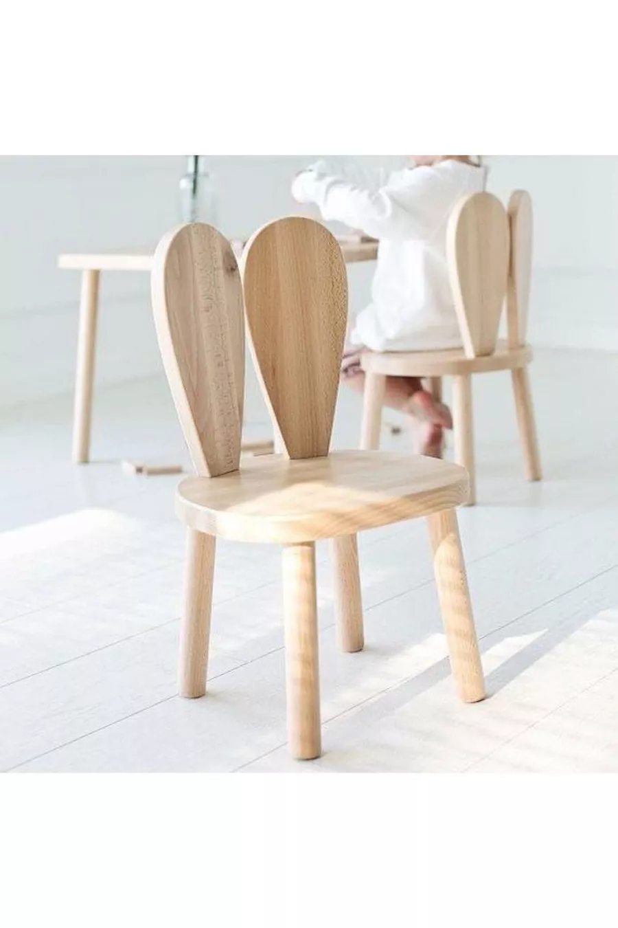 Chaise Montessori pour enfant Bunny, 1 pièce, couleur marron